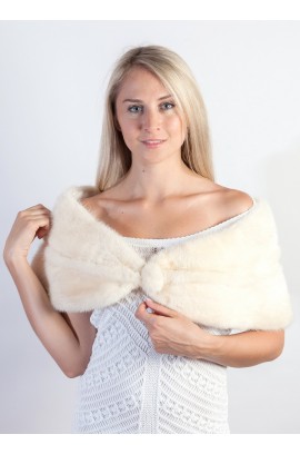 White Mink Fur Stole